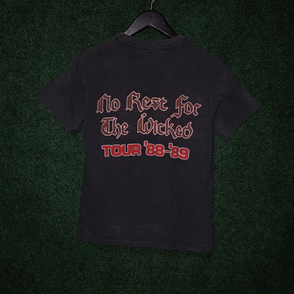Vintage 1988 Ozzy Osbourne band tee No Rest For The Wicked Tour T Shirt - Picture 3 of 6